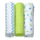 Set 3 scutece bumbac BabyOno, 70x70 cm, verde
