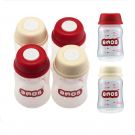 Set 4 biberoane pentru lapte matern Amos, 125ml
