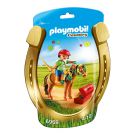 Set figurine Playmobil Country - Ingrijitor si ponei cu floricele (6968)