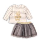 Set bluza maneca lunga cu imprimeu si fusta Minoti-56-62 cm (0-3 luni)