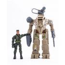 Set figurina actiune cu robot The Corps Exo Battle-Mech Kaki