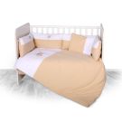 Set lenjerie pat Lorelli, 15 piese, jersey, 60 x 120 cm, cu broderie, Za Za Latte