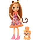 Set papusa cu animalut Cherish Cheetah and Quick Quick Mattel Enchantimals