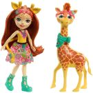 Set papusa cu animalut Mattel Enchantimals, Gillian Giraffe, FKY74
