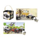Set puzzle Janod Masina de politie, 24, 36 piese, 2 bucati