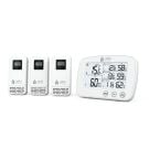 Set Termometru si higrometru digital, Airbi, cu 3 transmitatoare wireless externe, TRIO BI1030