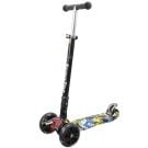 Trotineta pliabila cu roti luminoase si late Action One Jumbo Wheels Urban Graffitti