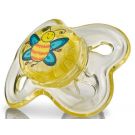 Suzeta din silicon ortodontica Nuby, Fluturas, 0-3 luni - Galben