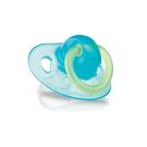 Suzeta din silicon ortodontica Nuby, Fluturas, 0-6 luni - Albastru