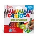 Set 12 creioane cerate, Carioca, Wax Crayons, Maxi