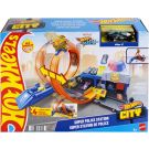 Set de joaca cu masinuta, Hot Wheels City, Super Police Station,  JBM71
