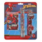 Set instrumente de scris, cu agenda, Spiderman, 7 buc