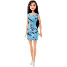 Papusa Barbie Clasic cu rochie albastra, FJF16