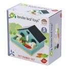 Set cu figurina din lemn, iepuras, pentru Casute de papusi, Tender Leaf Toys, 5 piese