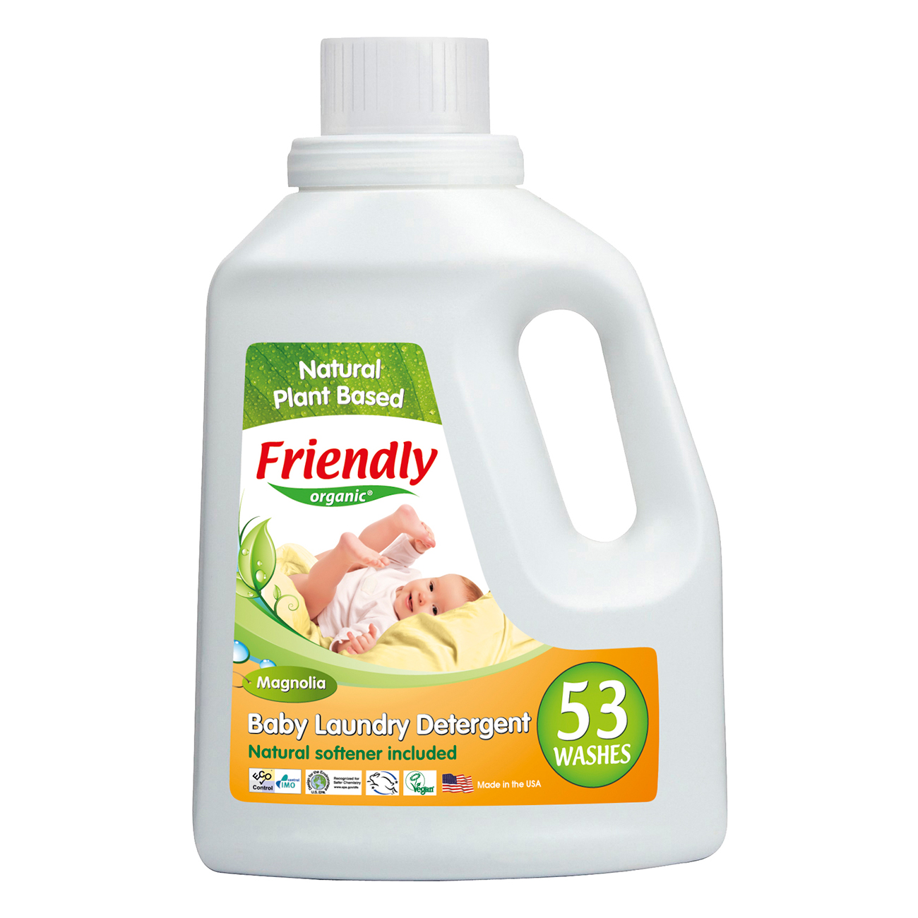 detergentul lichid automat pentru rufe bebelusi friendly organic - magnolie (53 spalari)