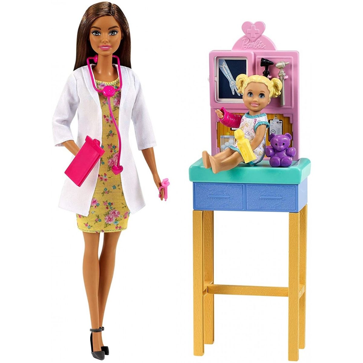 Set Barbie, Doctor pediatru, GTN52 Barbie imagine noua responsabilitatesociala.ro