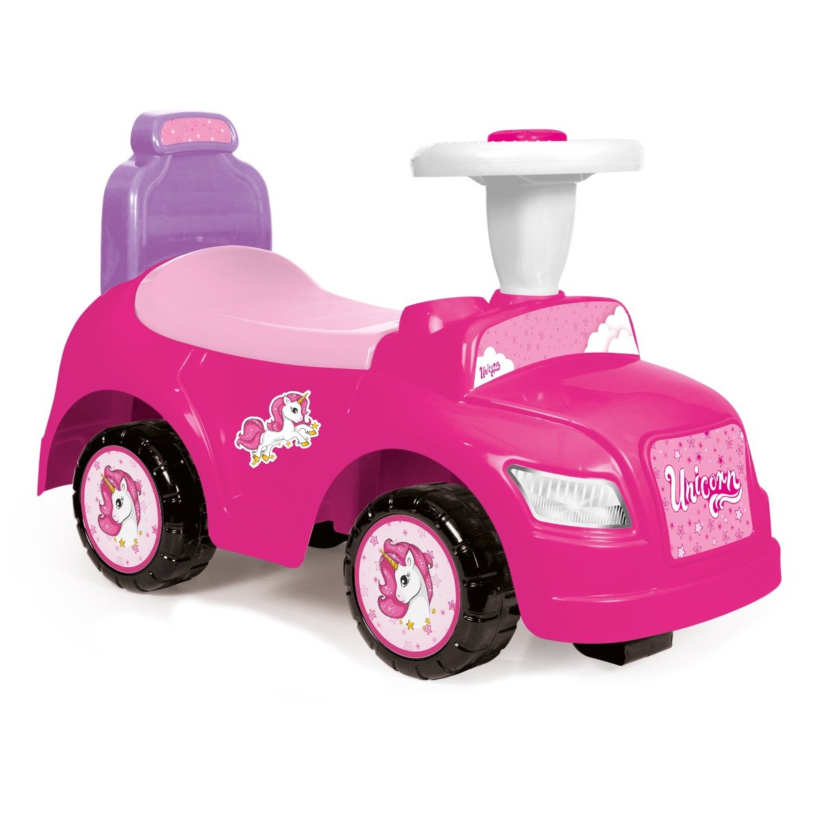 Masinuta fara pedale 2 in 1 dolu, unicorn