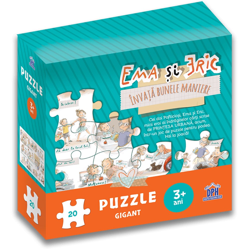 Editura DPH, Emma si Eric invata bunele maniere – puzzle gigant Carti pentru copii imagine 2022
