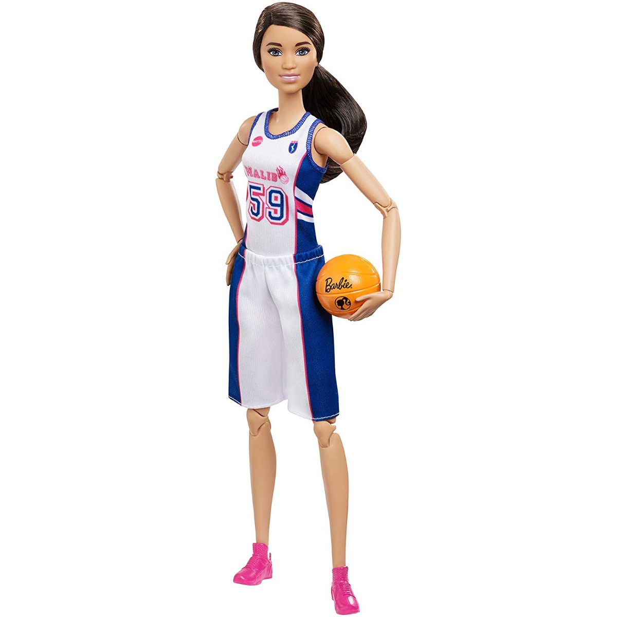 Papusa barbie made to move, jucatoare de baschet, fxp06