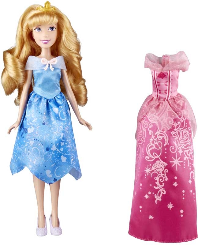 Papusa Aurora fashion, cu rochita extra, Disney Princess