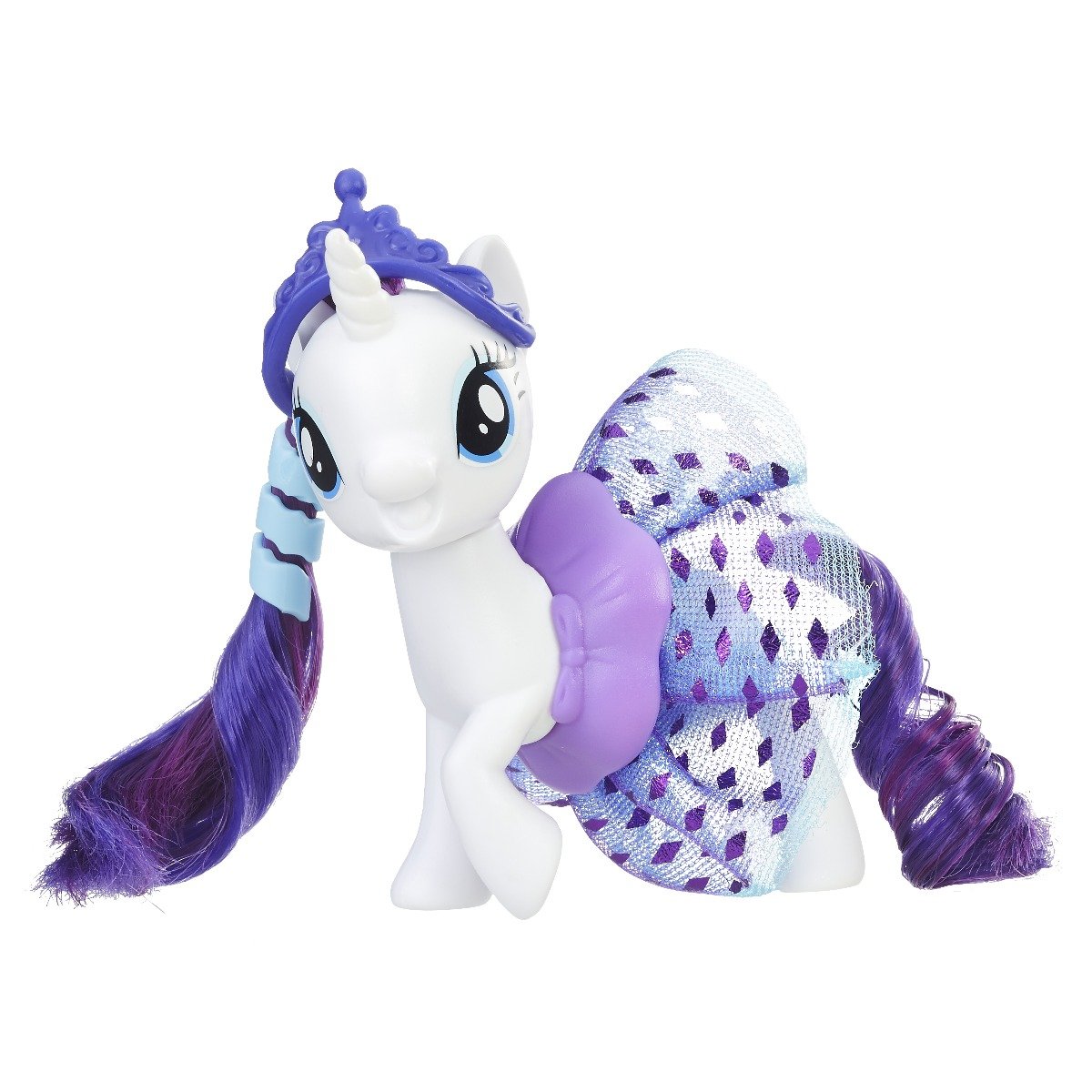 figurina my little pony the movie - rarity cu fustita stralucitoare