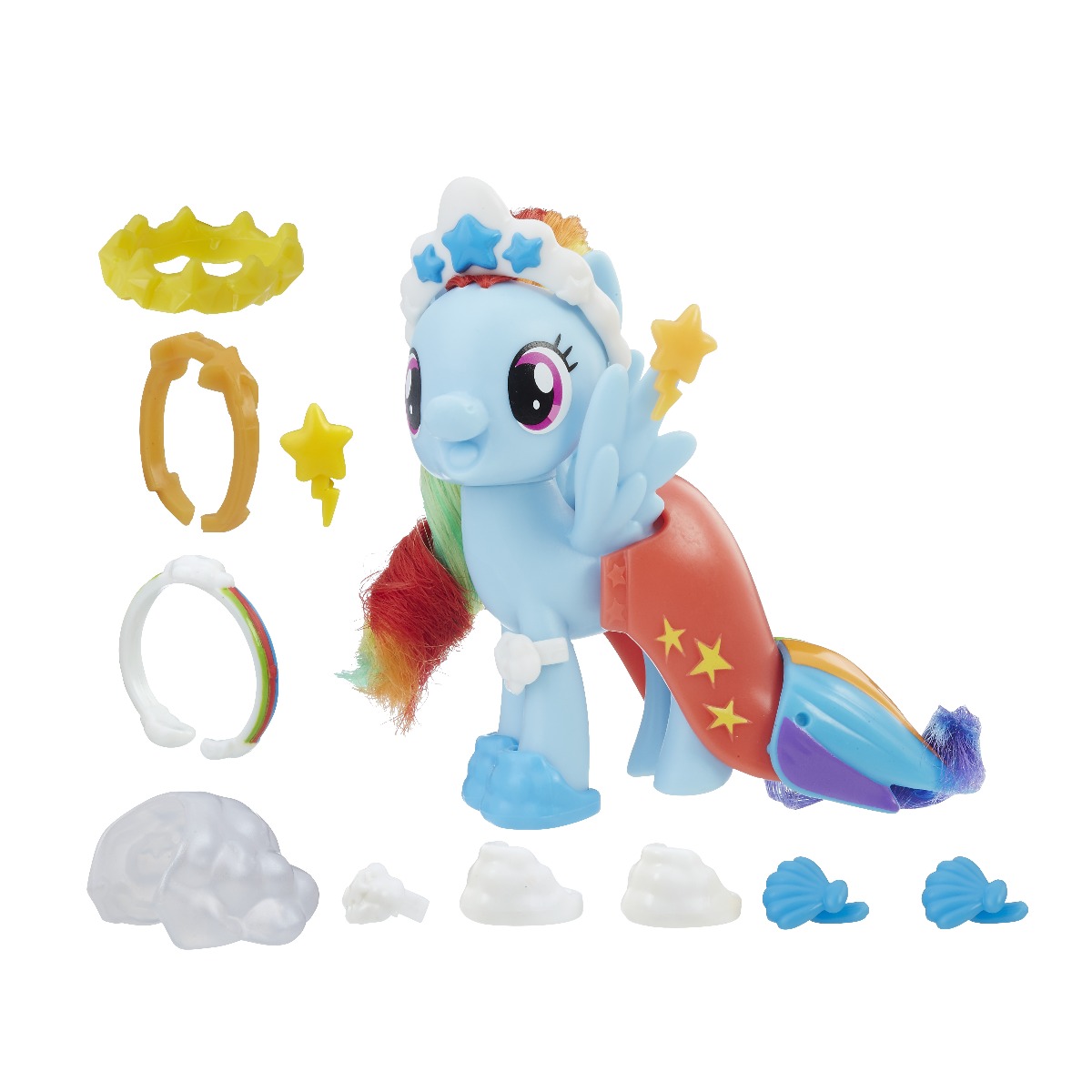 figurina cu accesorii fashions my little pony the movie - rainbow dash