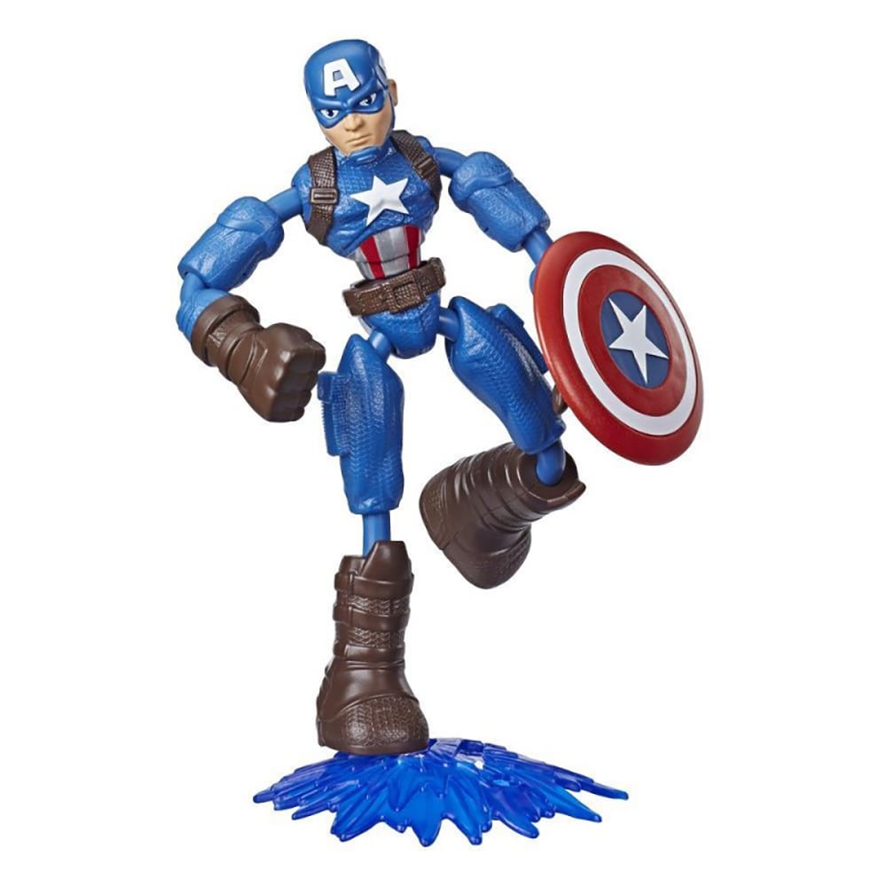Figurina flexibila Avengers Bend and Flex, Captain America (E7869)