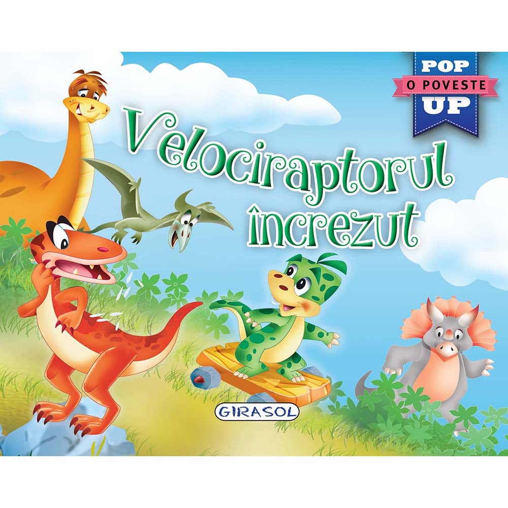 Poze Carte Editura Girasol, Pop-up, Velociraptorul increzut