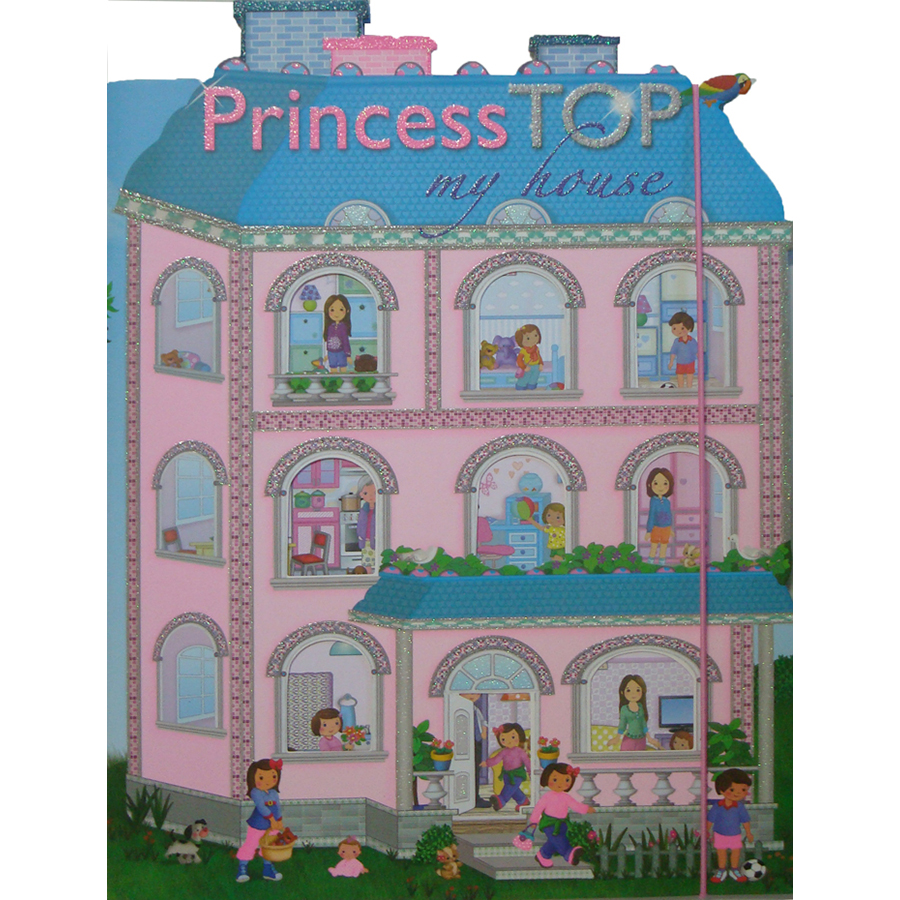 Carte cu stickere Girasol, Princess TOP - My house, albastru