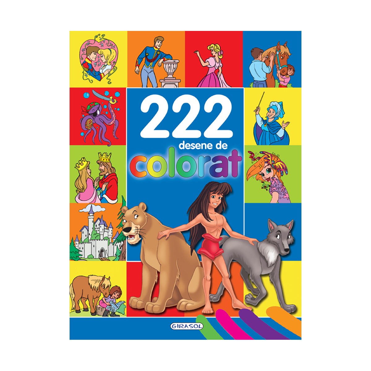 Carte Editura Girasol, 222 desene de colorat