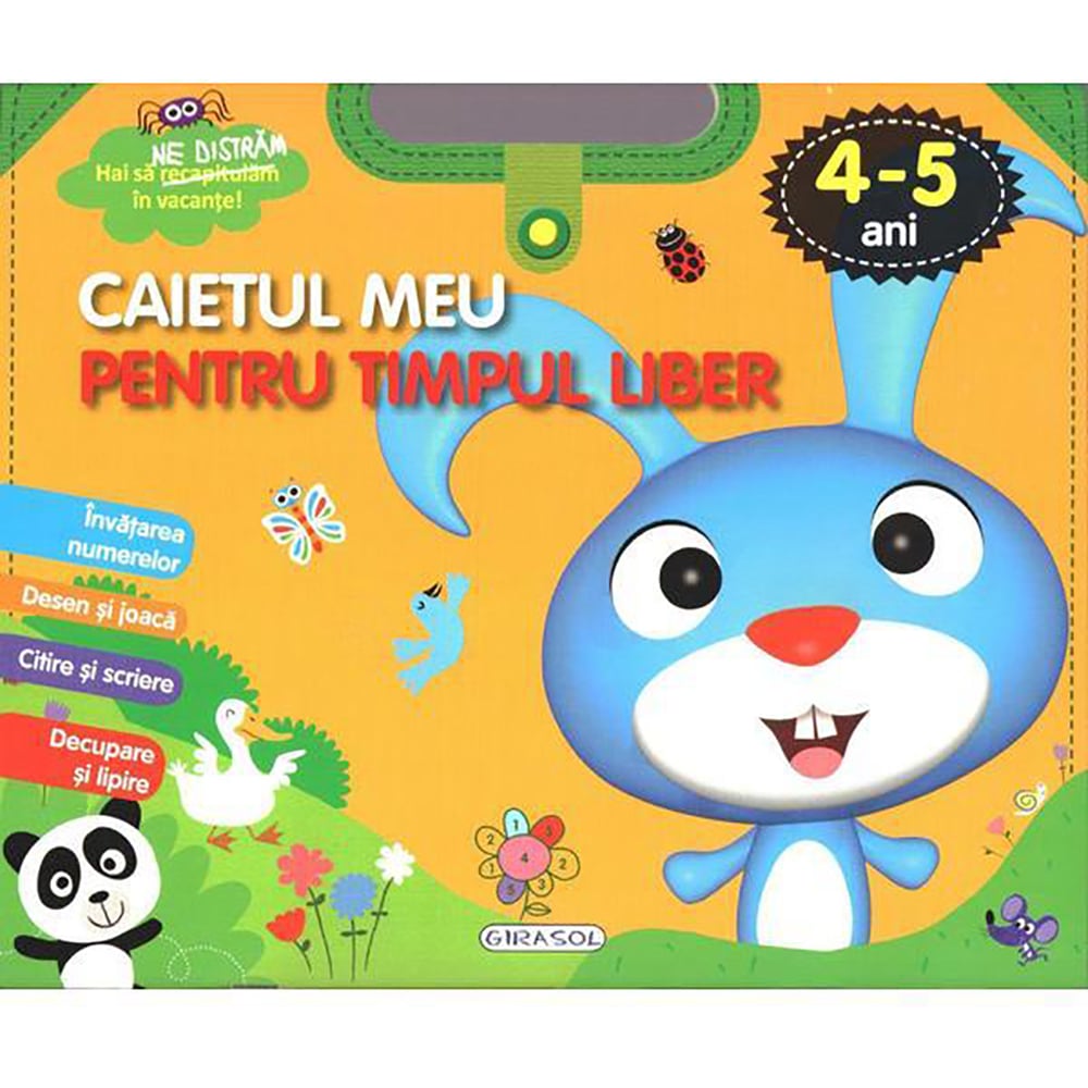 Caietul meu pentru timpul liber, editura girasol, 4-5 ani 