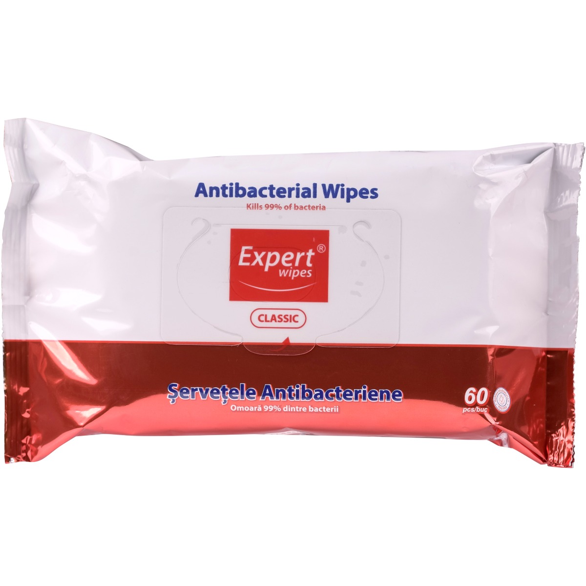 Servetele antibacteriene Expert Wipes Clasic, 60 buc Expert Wipes imagine noua