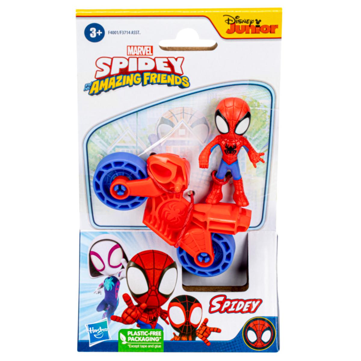 Set figurina cu motocicleta, Spidey and his Amazing Friends, Spidey, F4001