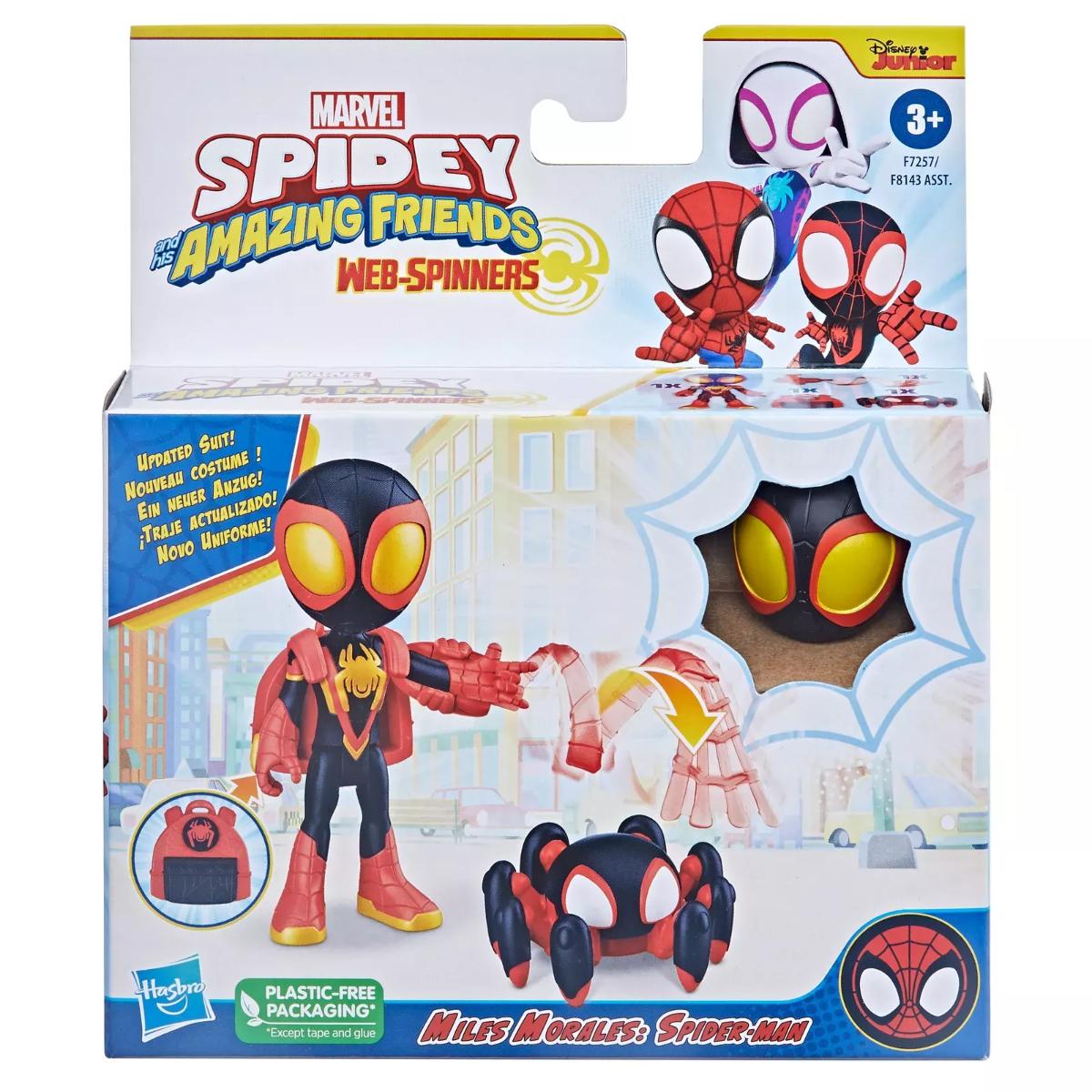 Figurina cu spinner, Spidey, Web-Spinners, Miles Morales, F7257