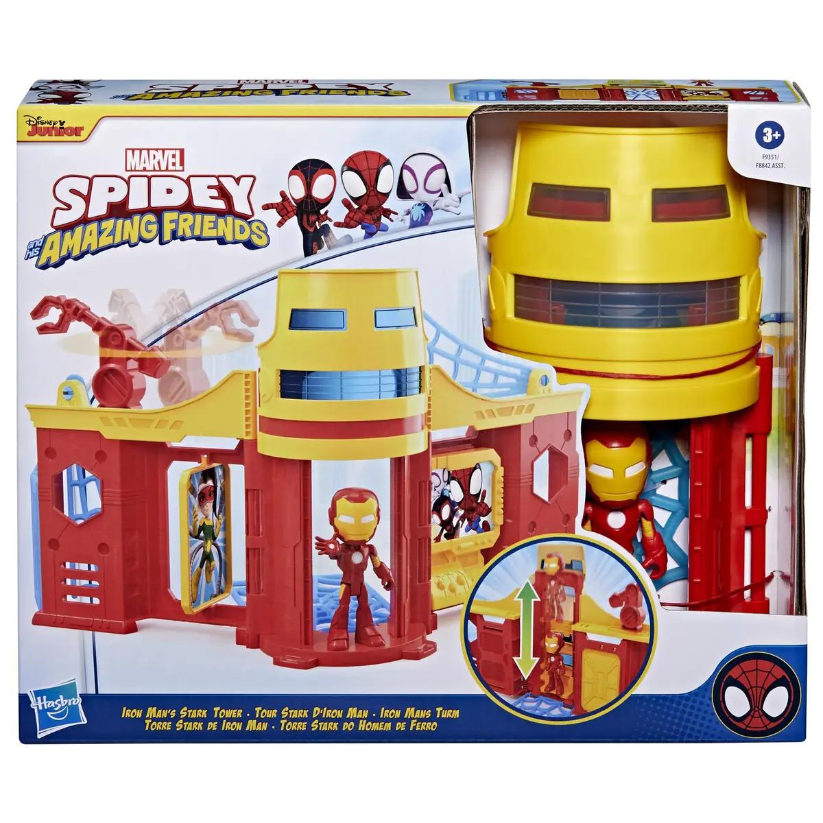 Set de joaca cu figurina si accesorii, Spidey, Iron Stark Tower, F9351
