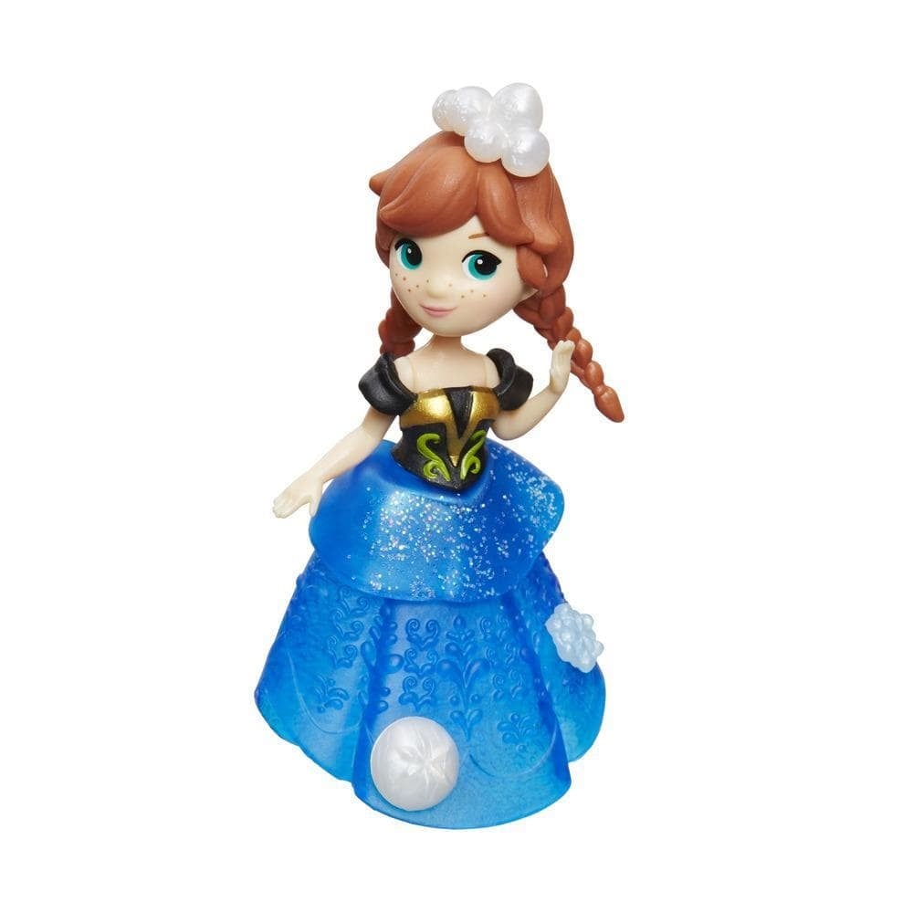 figurina disney frozen micul regat - anna cu rochie stralucitoare, 7.5 cm