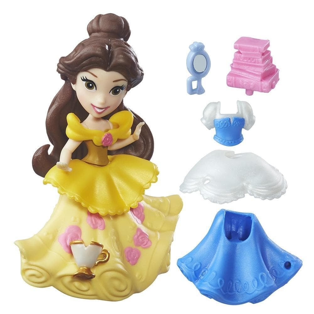 figurina disney princess little kingdom - belle, 8 cm