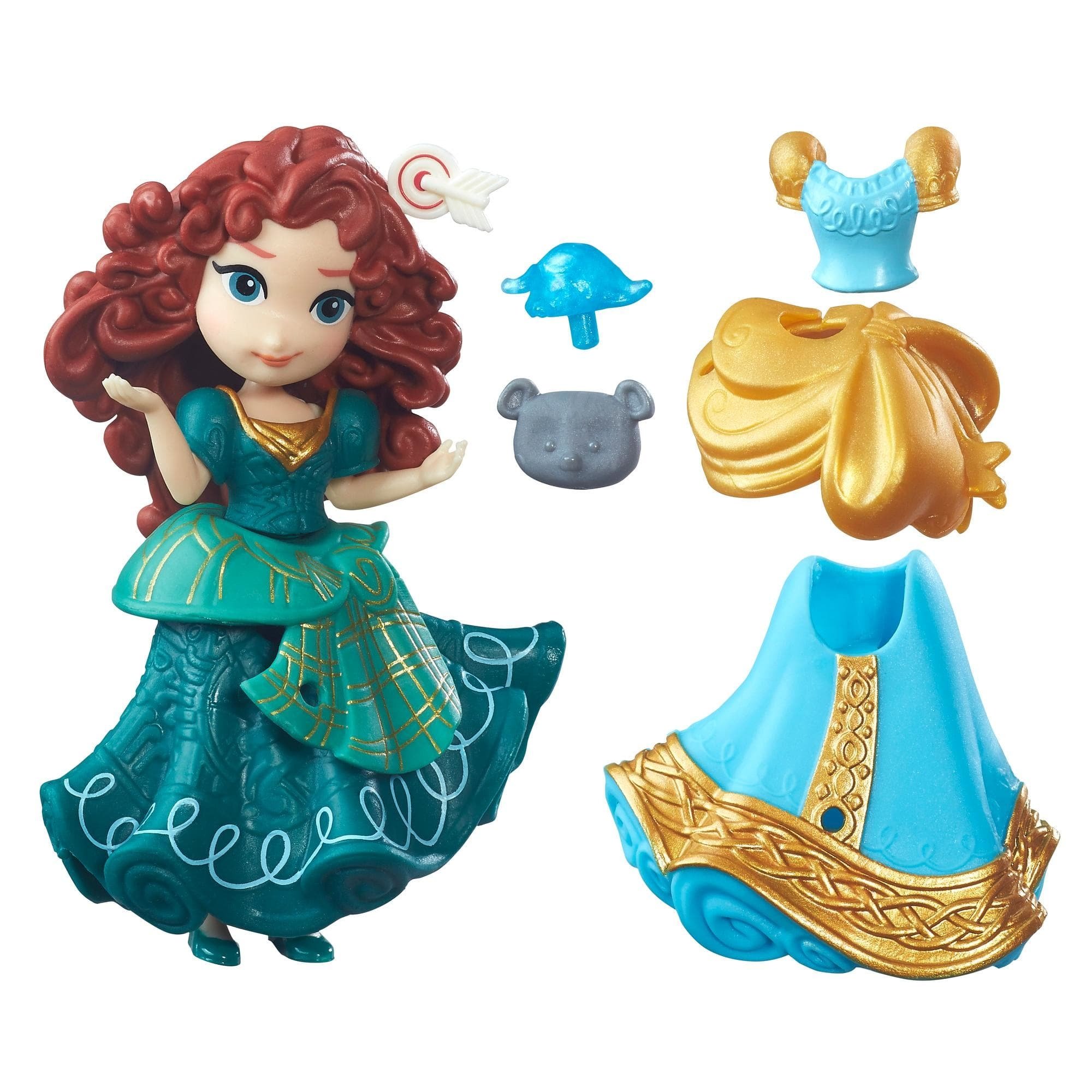 figurina disney princess little kingdom - merida, 8 cm