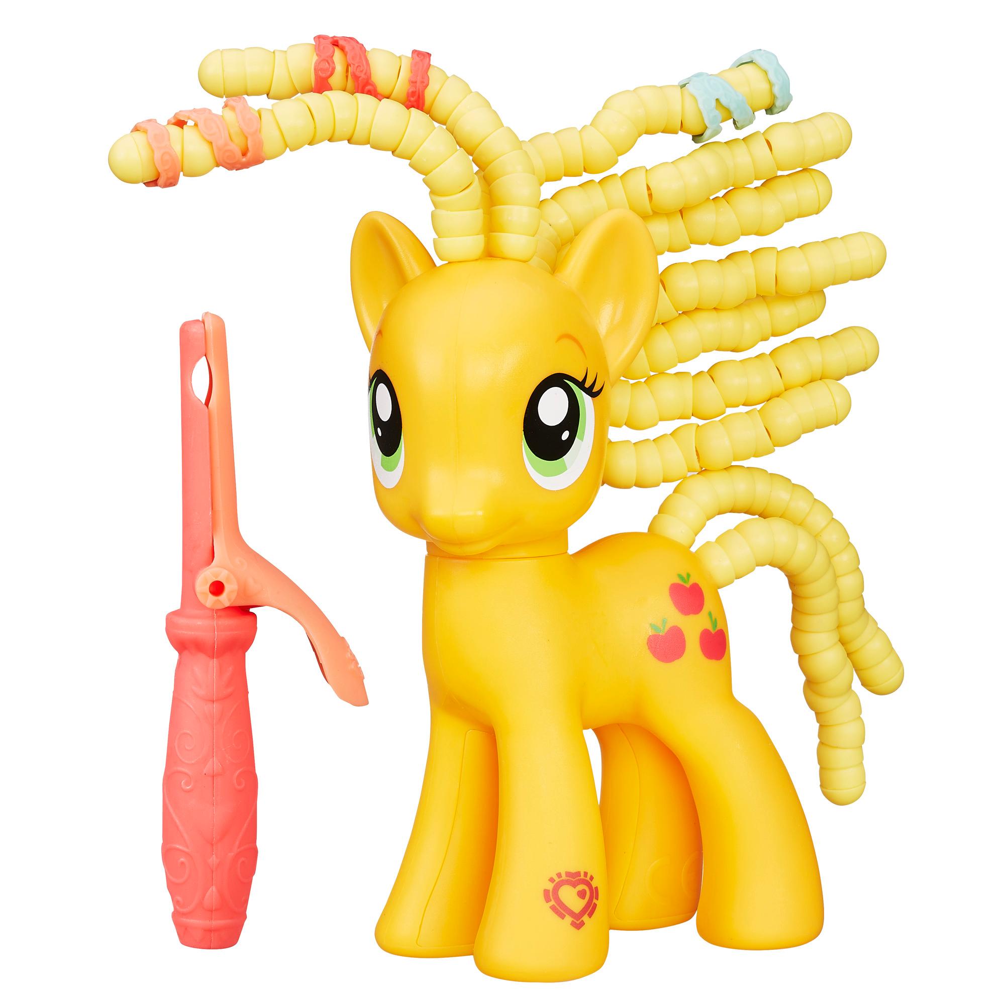 figurina my little pony friendship is magic - applejack cu accesorii pentru par
