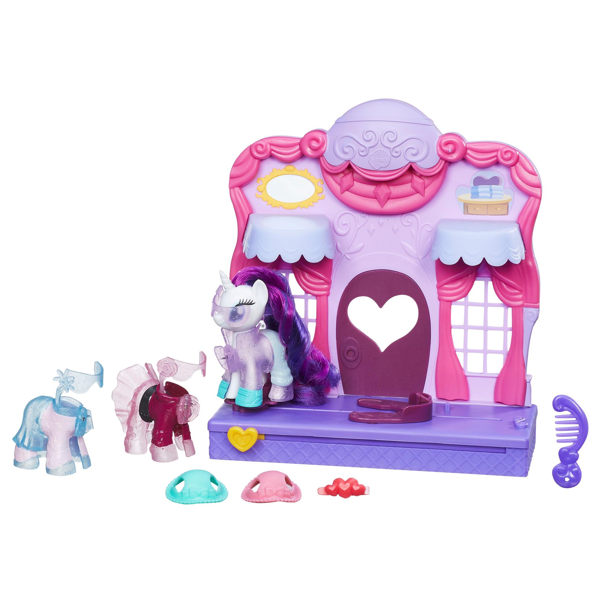 figurina my little pony friendship is magic - set tematic prezentare de moda, rarity