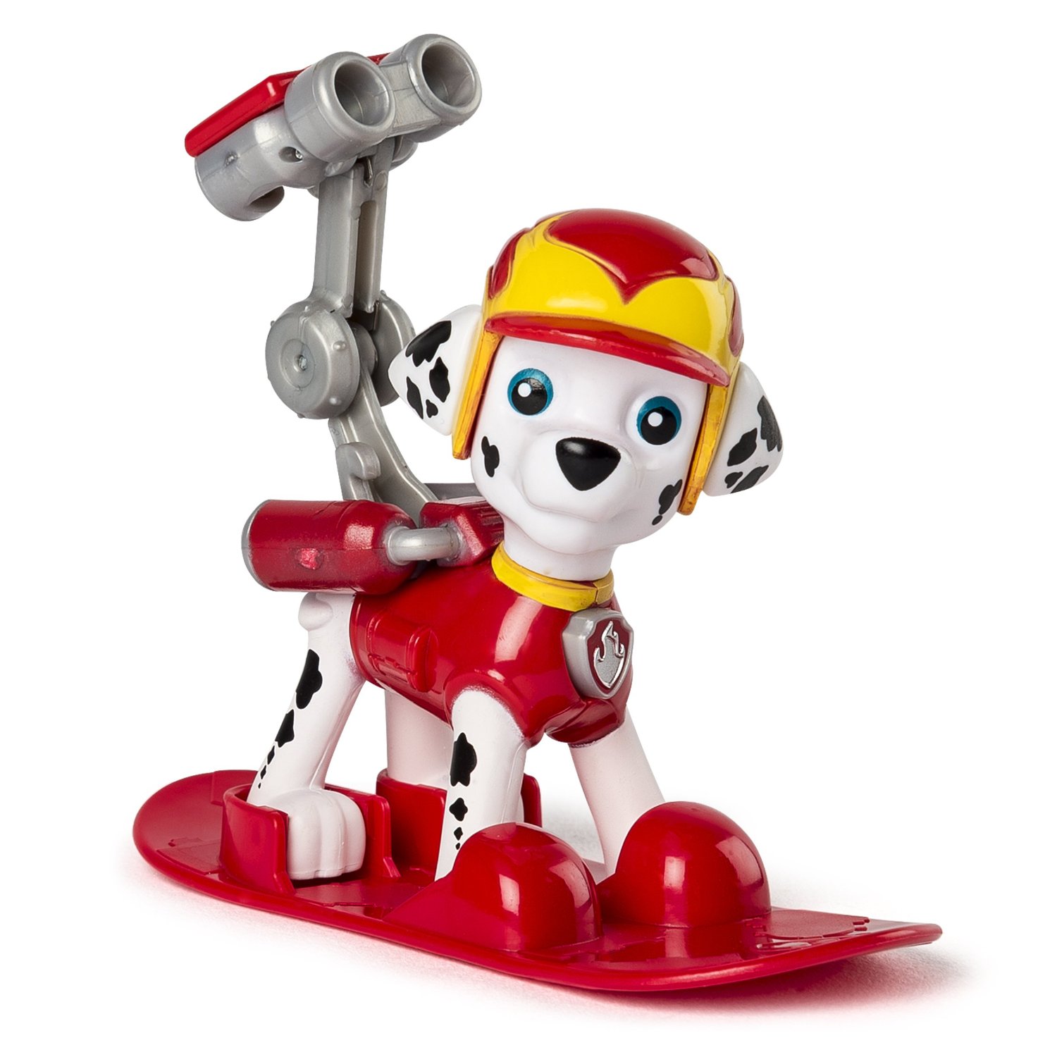 figurina paw patrol winter rescues snowboard - marshall pompier, 7.5 cm