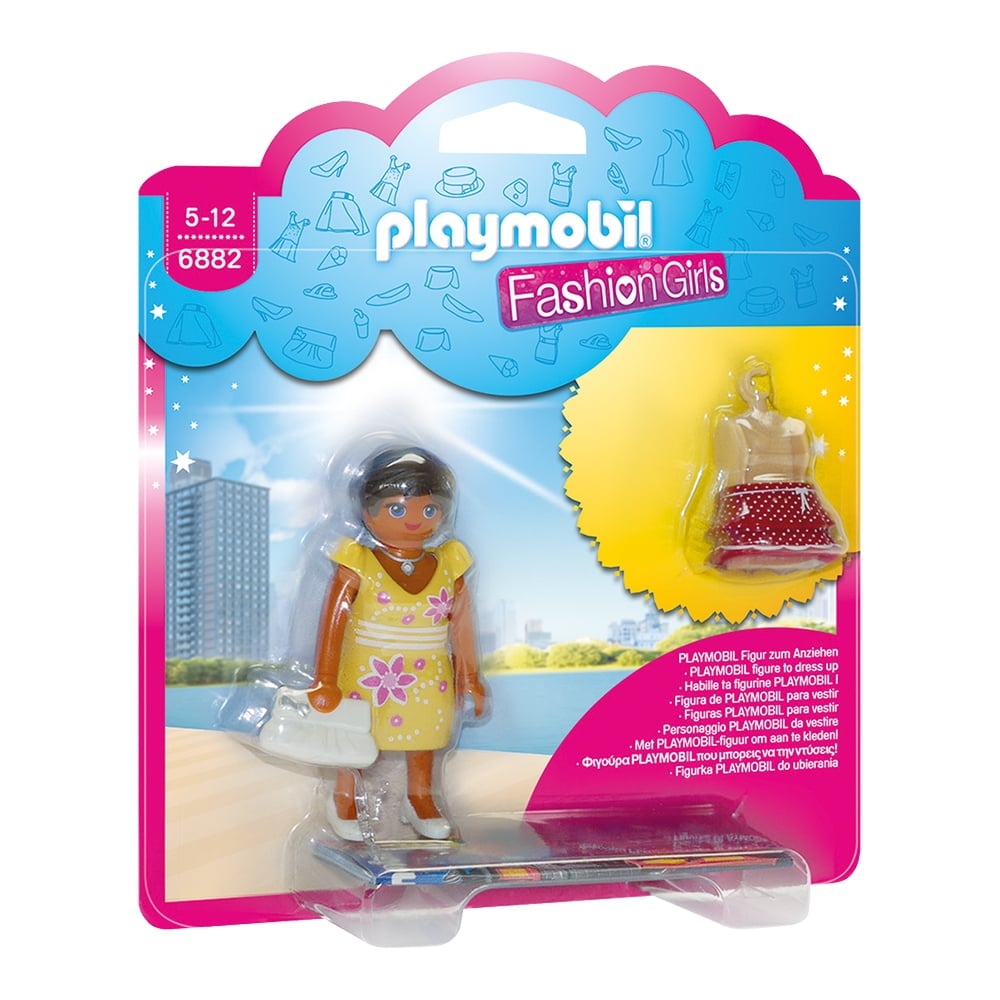 figurina playmobil fashion girls - fetita in tinuta de vara (6882)