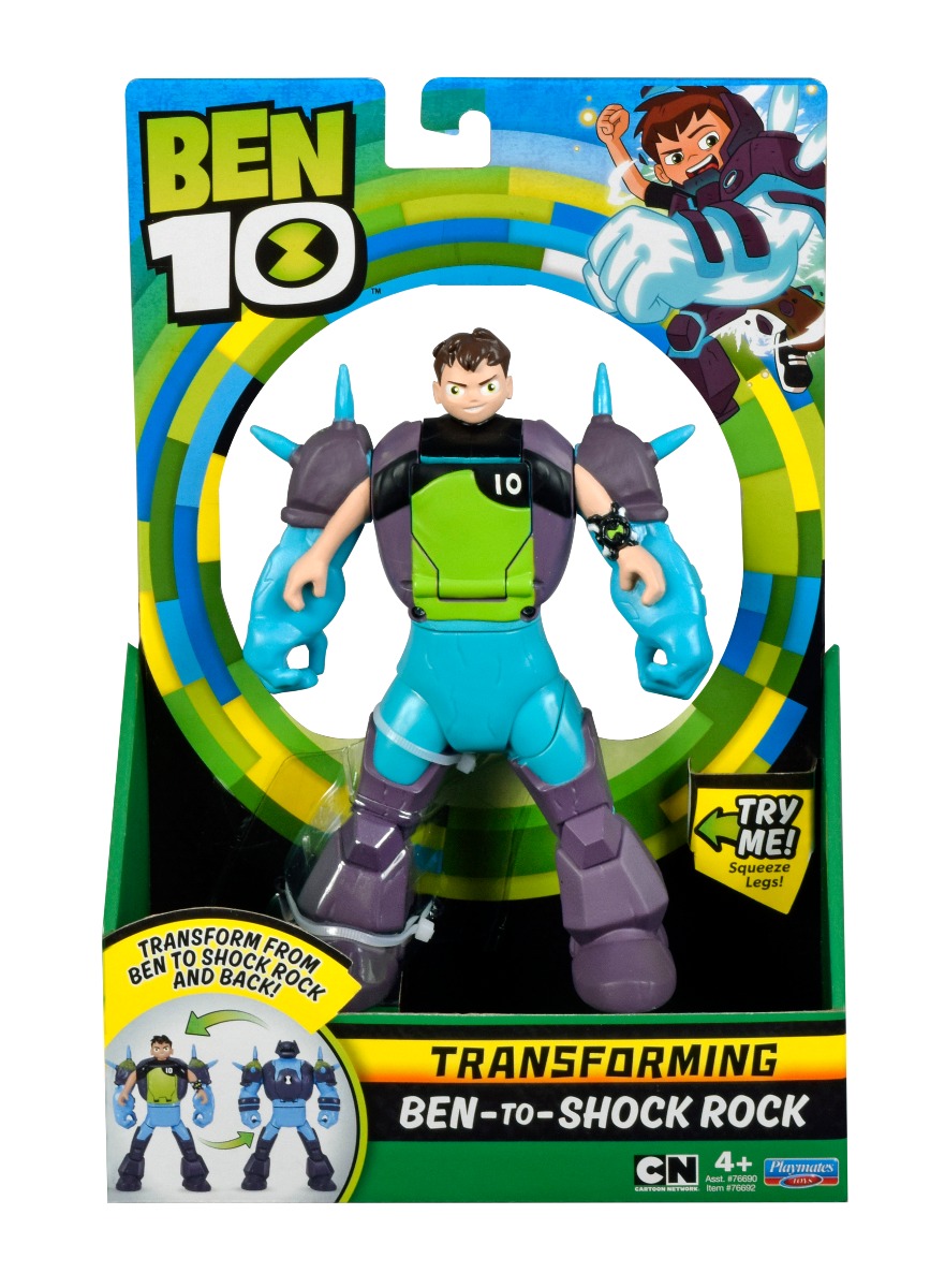 Figurina transformer ben to shock rock ben 10