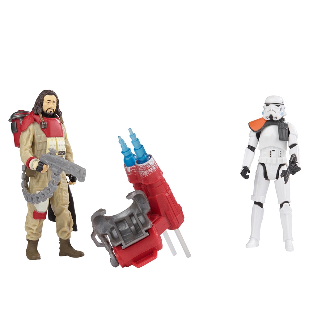 figurine deluxe star wars rogue one - baze malbus vs. soldat din trupe imperial stormtrooper, 10 cm