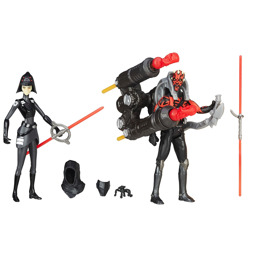 figurine star wars - rebelii, inchizitoarea a saptea sora vs. darth maul, 10 cm
