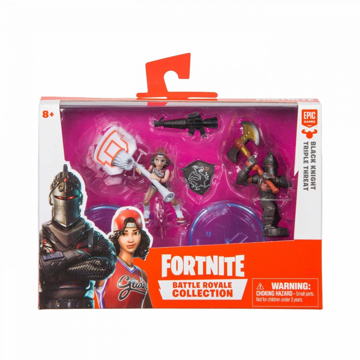 Set 2 figurine articulate Fortnite, Black Knight si Triple Threat , W1