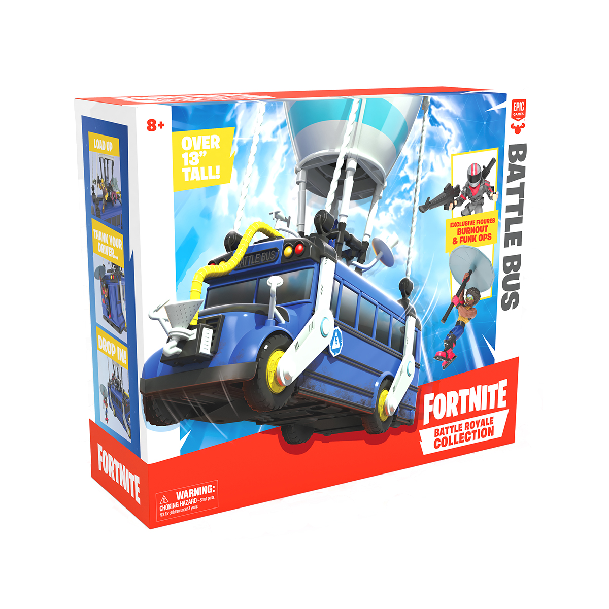 Set 2 figurine Fortnite, Burnout si Funk Ops, Battle Bus