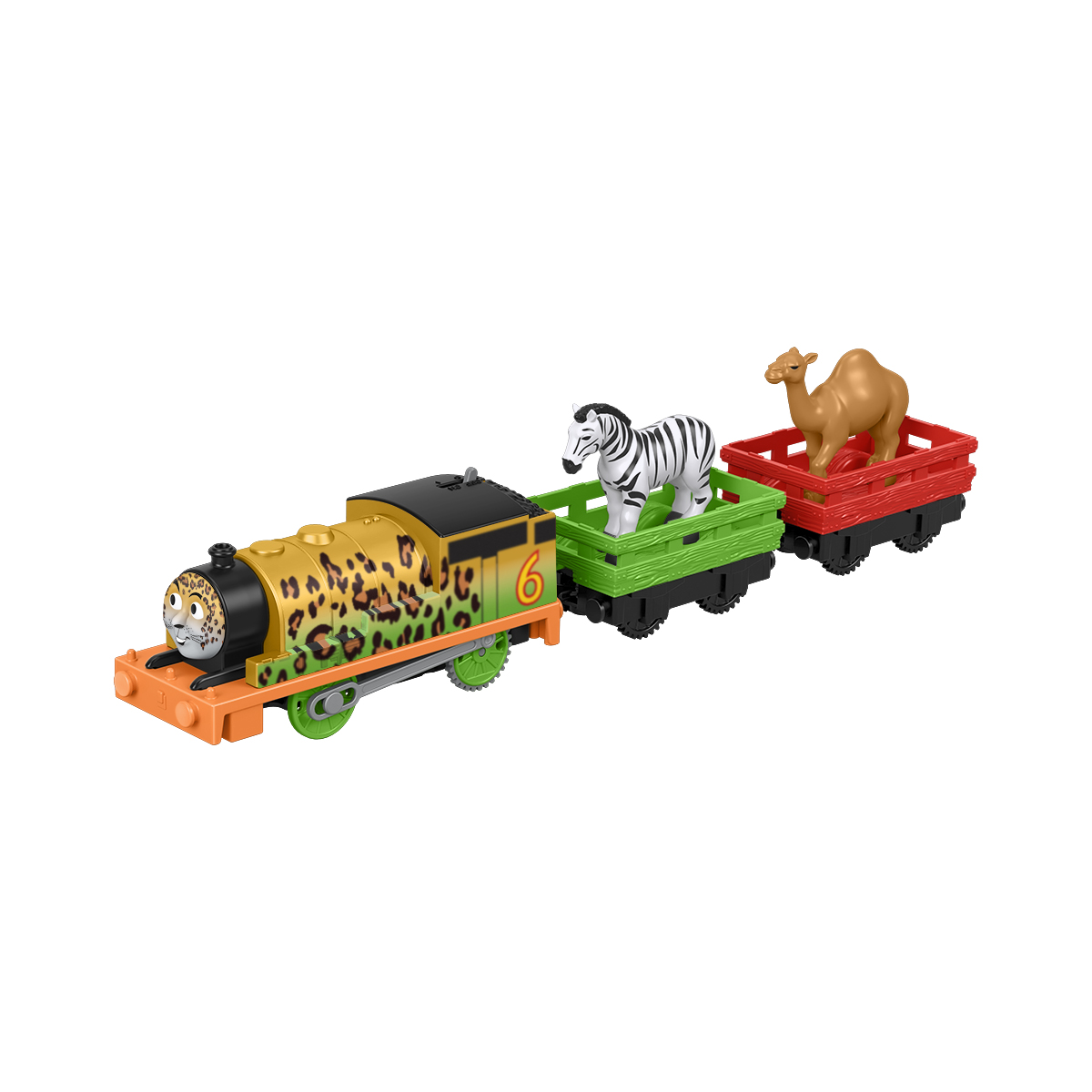 Locomotiva motorizata cu 2 vagoane Thomas and Friends, Percy, Animal Party (FXX56)