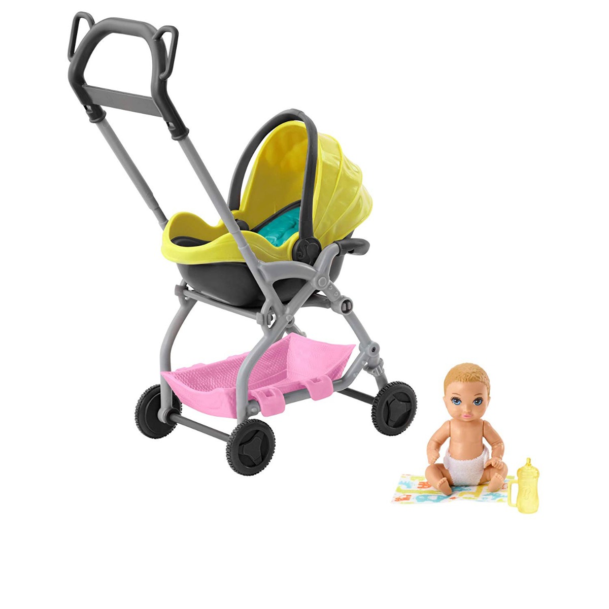 Set Barbie Skipper Babysitters - Papusa bebe si tobogan, GFC18