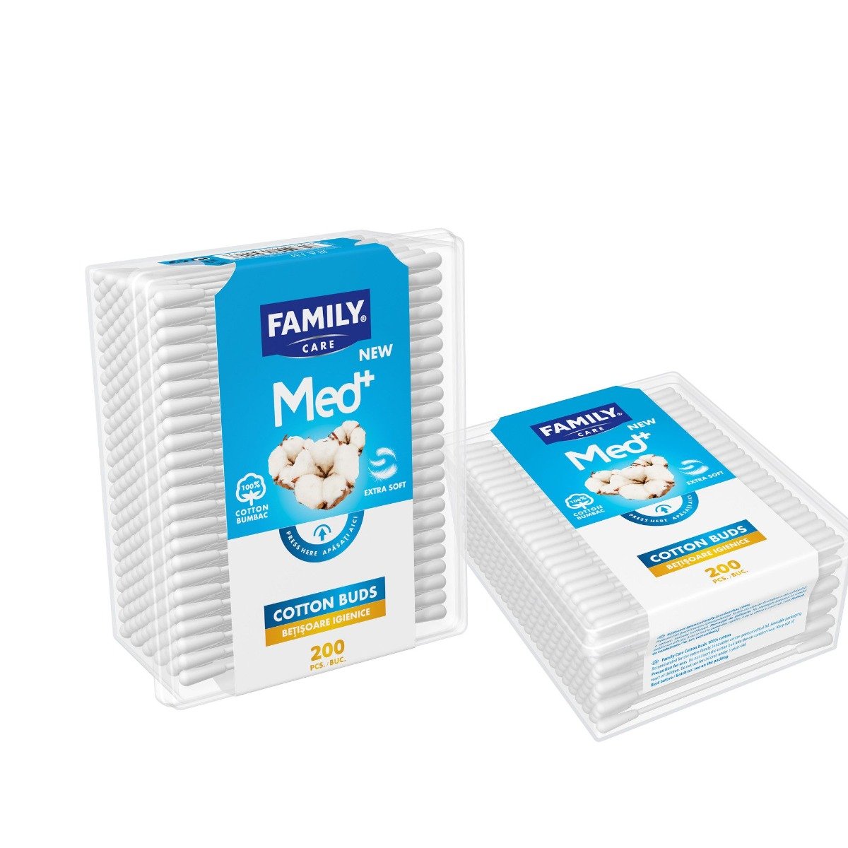 Betisoare urechi family med, 200 buc 